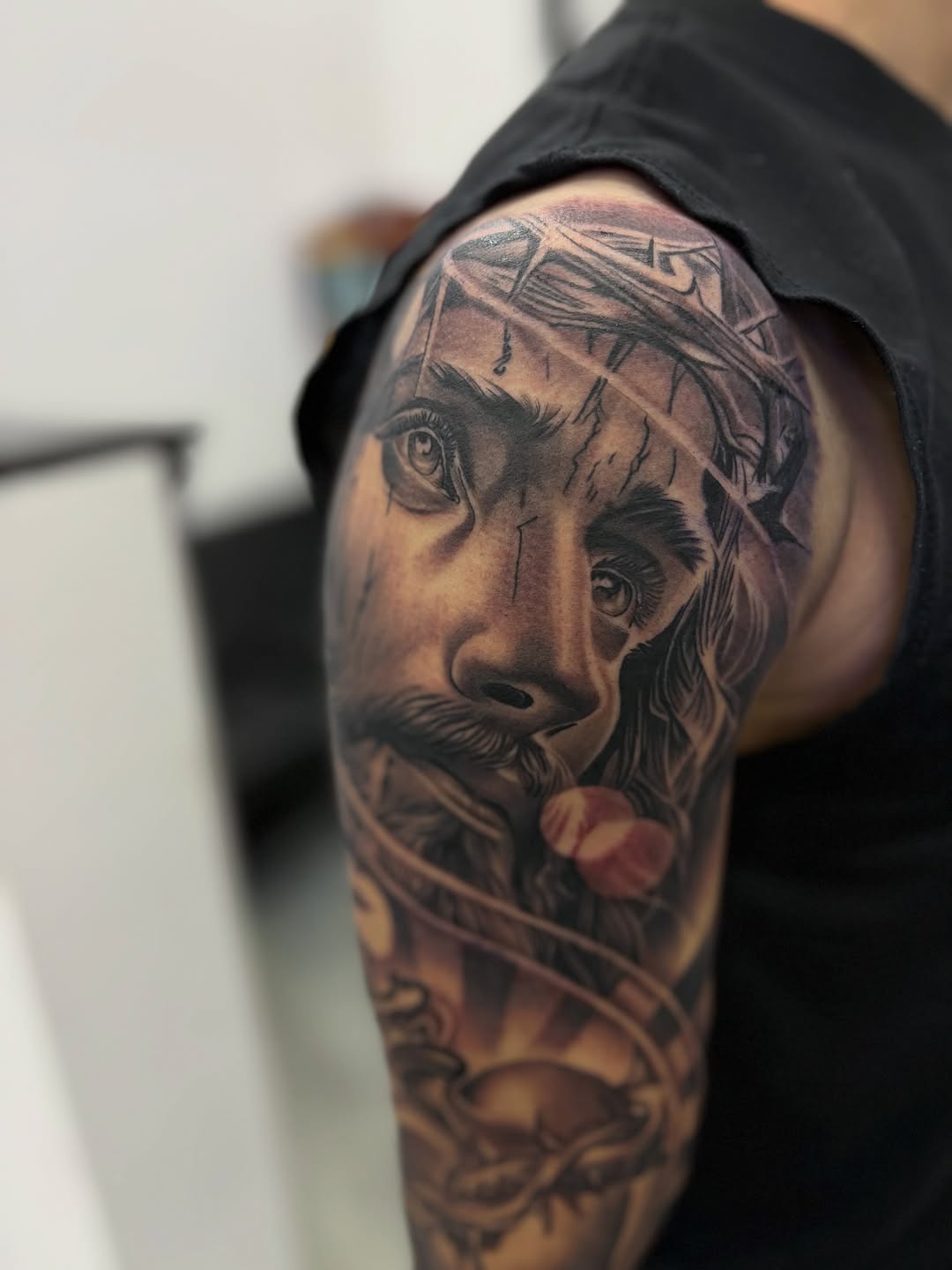 Tattoo by @tattedbydevin โ realism, black_and_grey