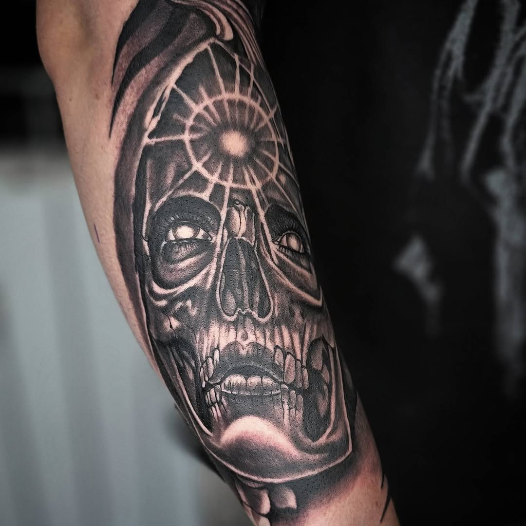 Tattoo by @bn13tattooist — realism, black_and_grey