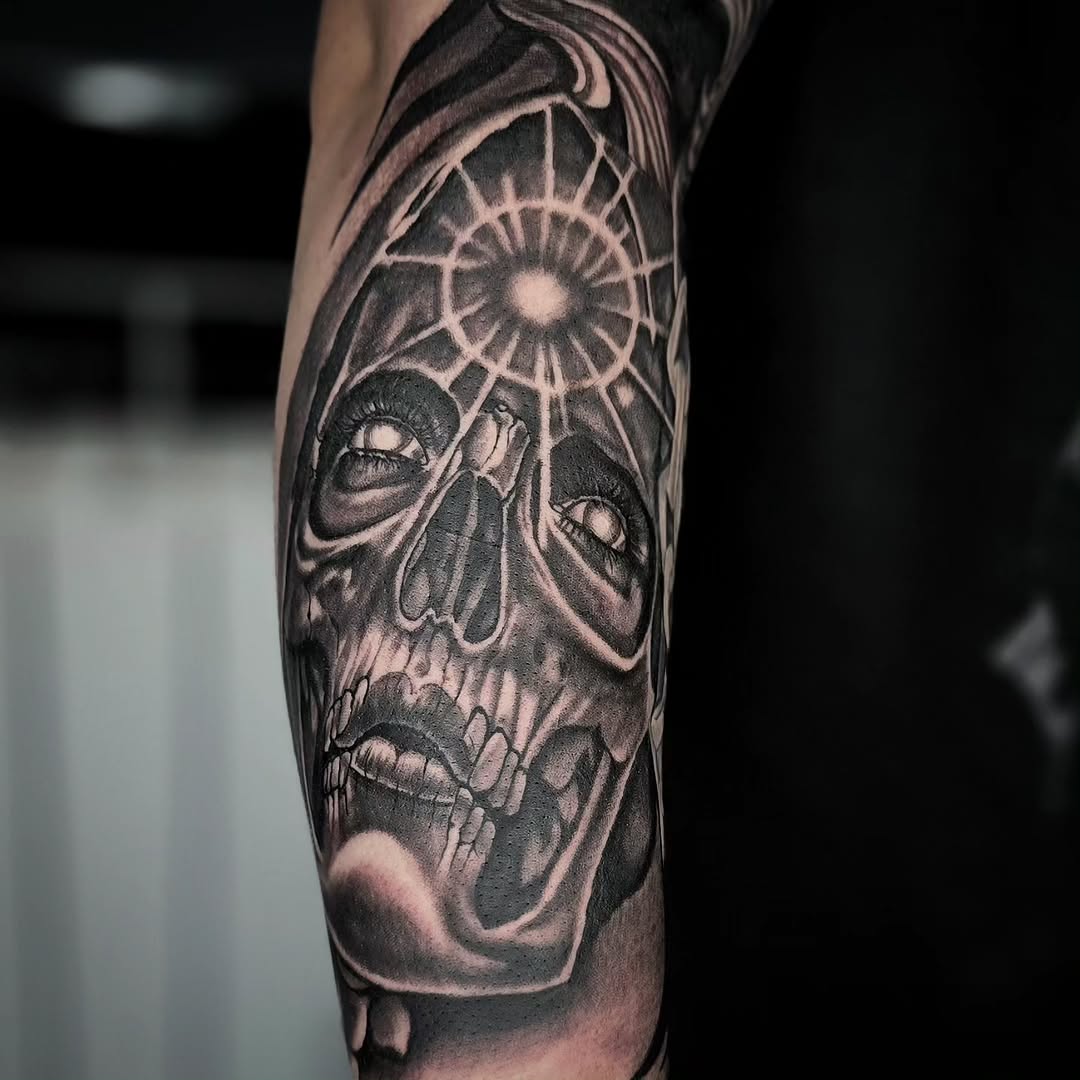 Tattoo by @bn13tattooist — realism, black_and_grey
