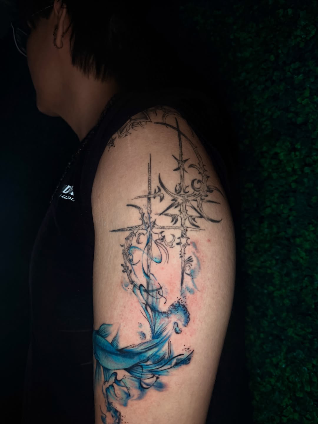 Tattoo by @bellaskytattoos — illustrative, watercolor