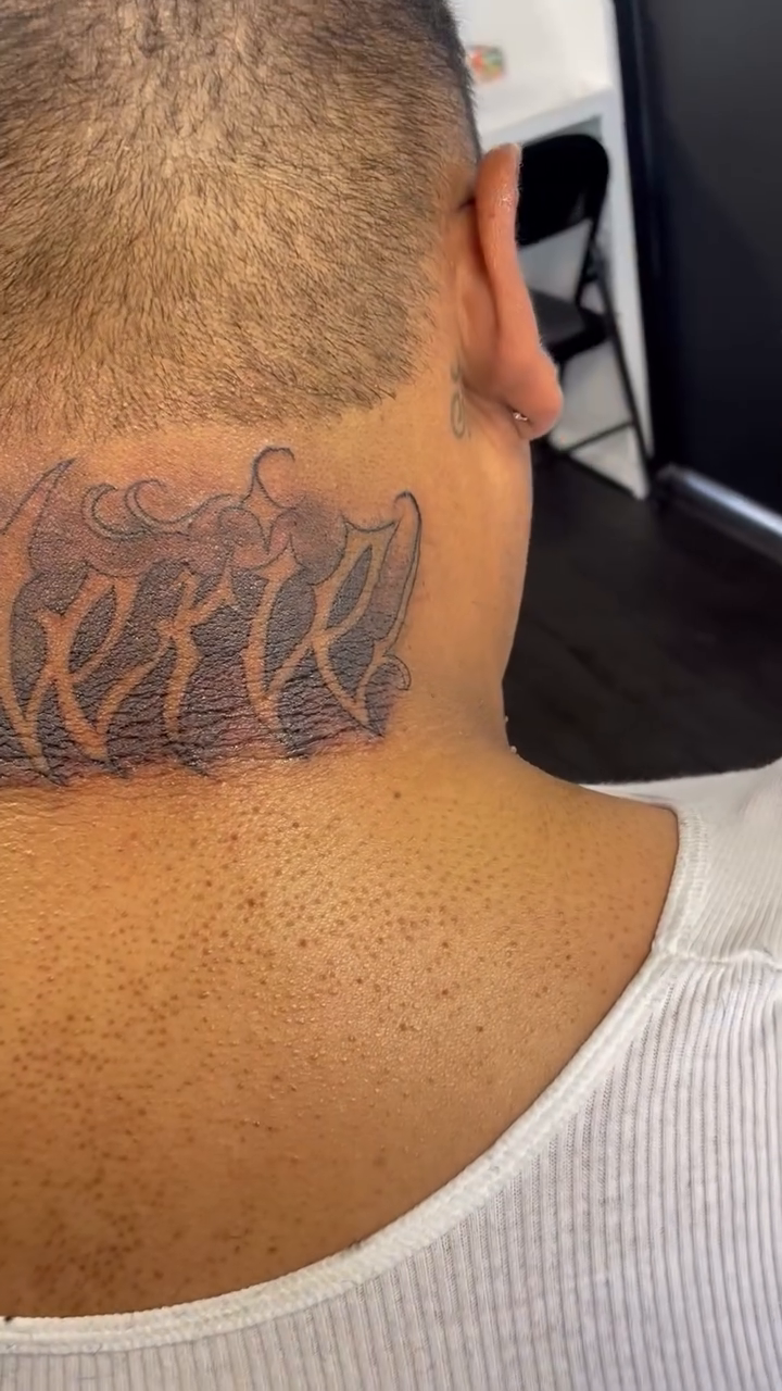 Tattoo by @rob_g_tattoos — lettering_script