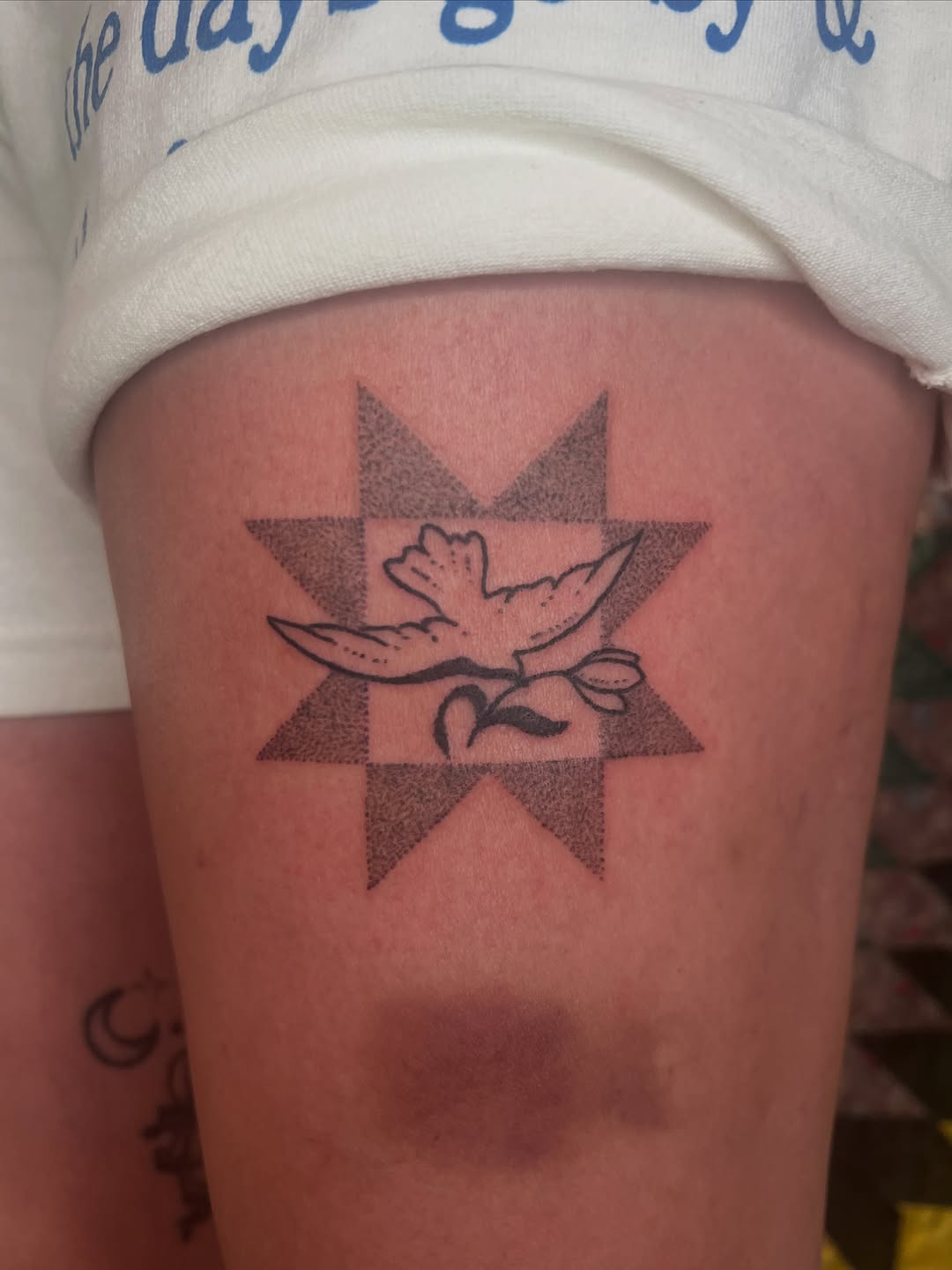 Tattoo by @soreoptimist — dotwork