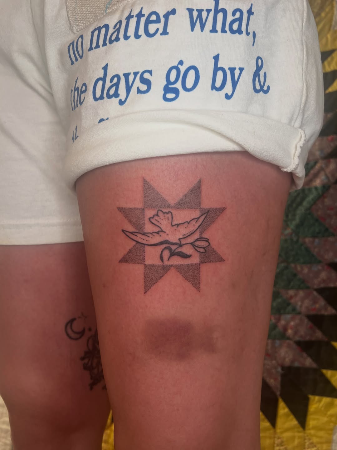 Tattoo by @soreoptimist — geometric, dotwork