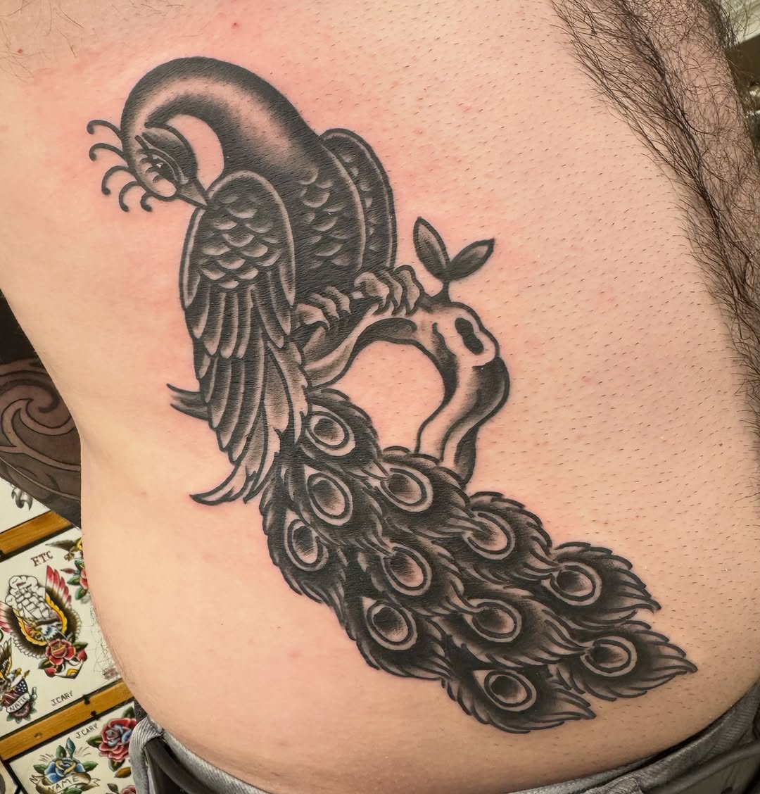 Tattoo by @fantasytattooco — black_and_grey, neo_traditional
