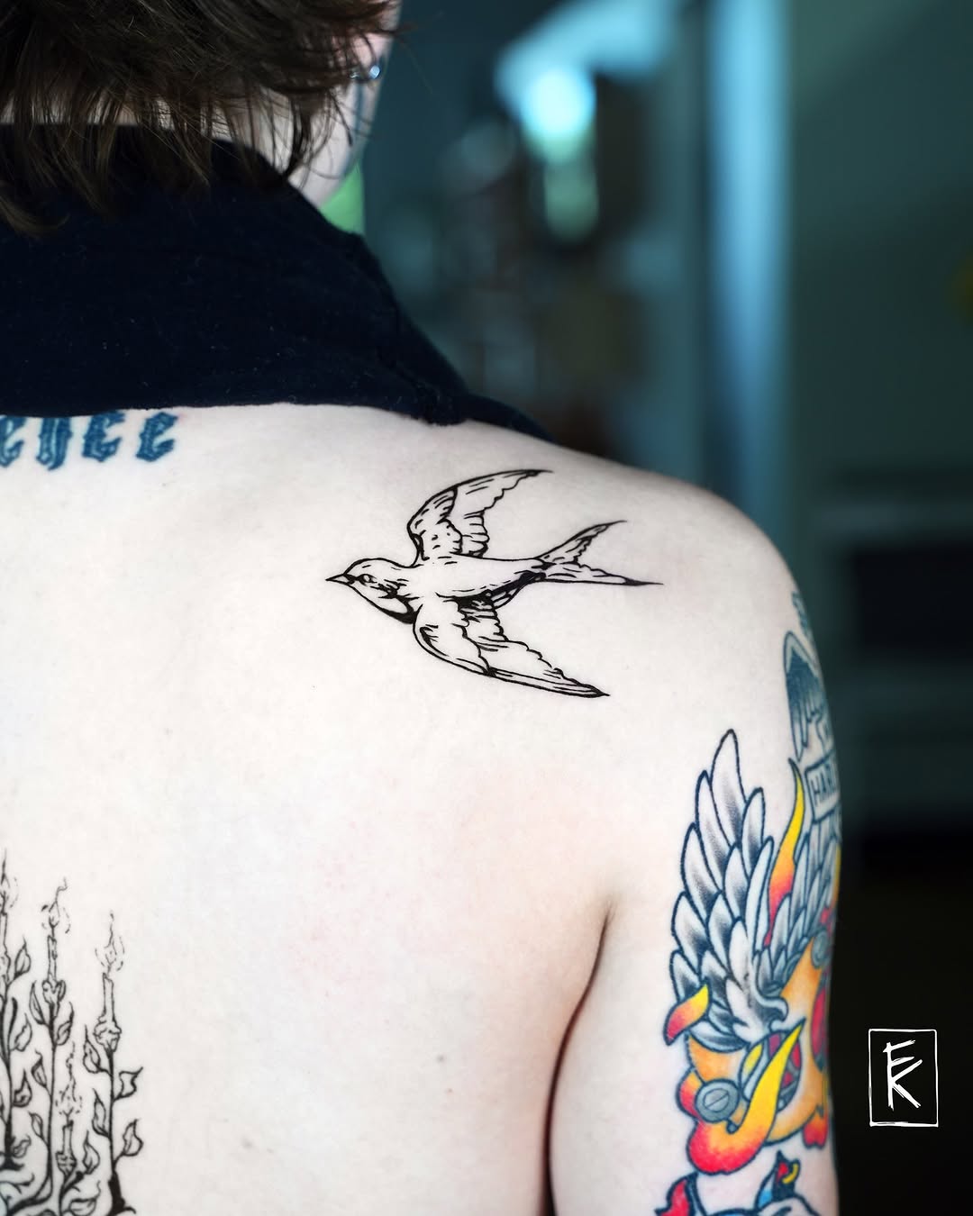 Tattoo by @tattoobyeliza — black_and_grey