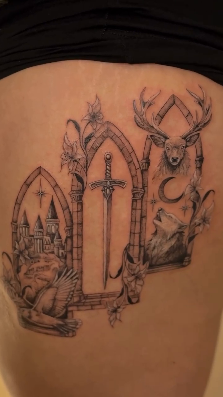 Tattoo by @harperzimmerink — black_and_grey