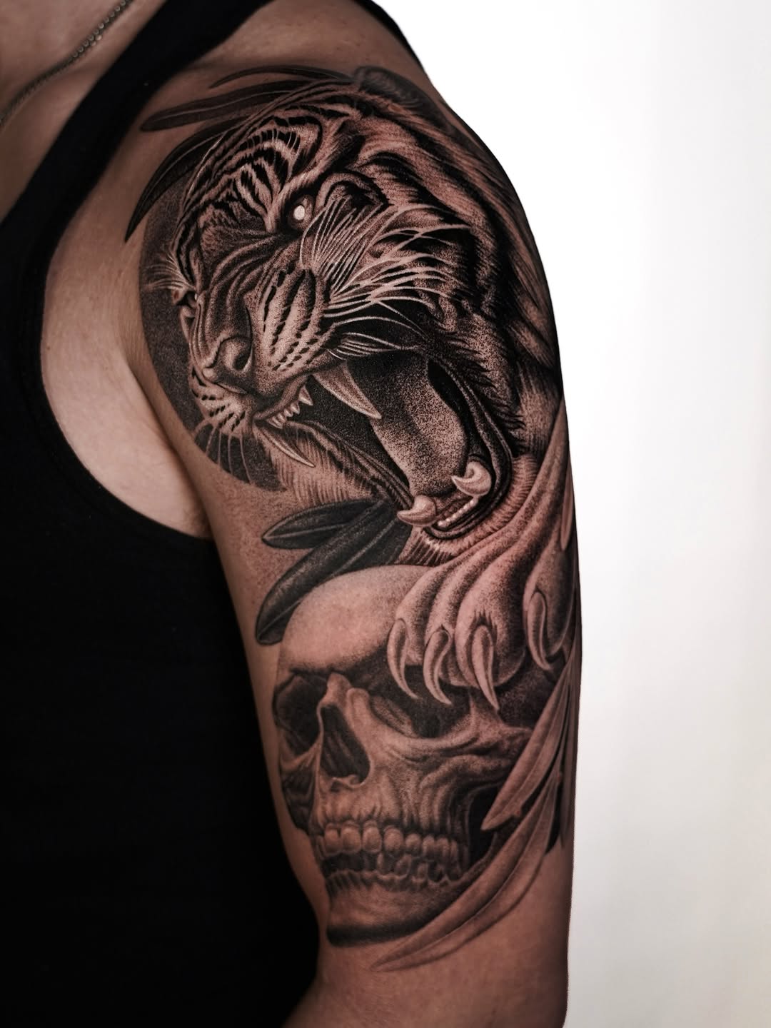 Tattoo by @henry_tatts — realism, black_and_grey