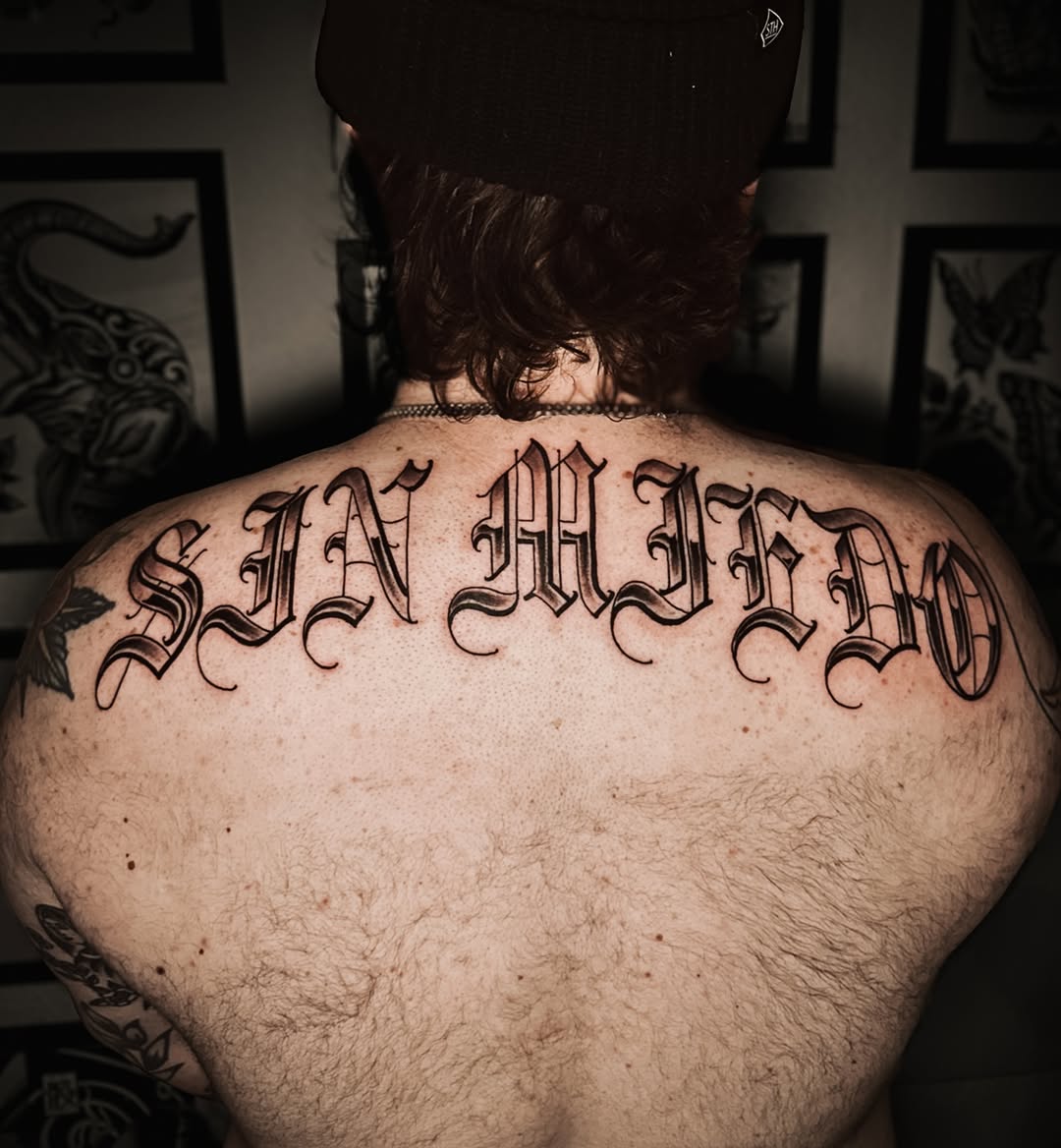 Tattoo by @vblock.dice β lettering_script, chicano