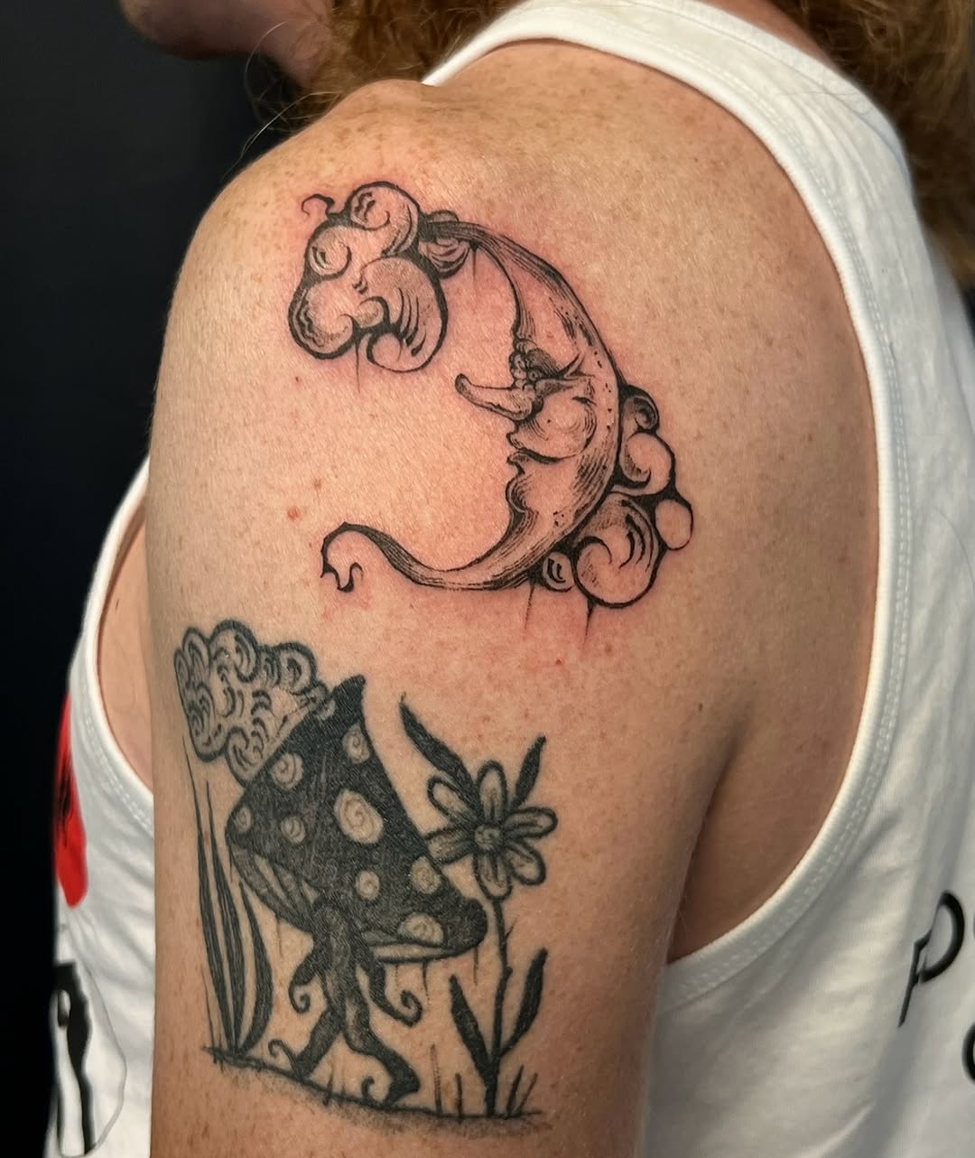 Tattoo by @dreamrealm — illustrative, black_and_grey
