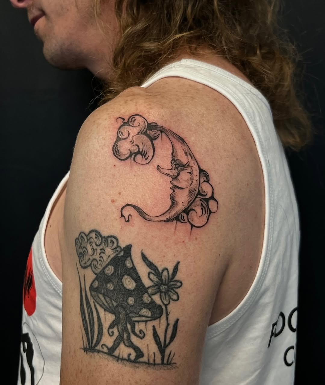 Tattoo by @dreamrealm — illustrative, black_and_grey