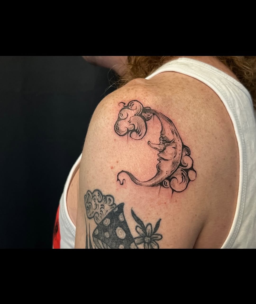 Tattoo by @dreamrealm — illustrative, black_and_grey