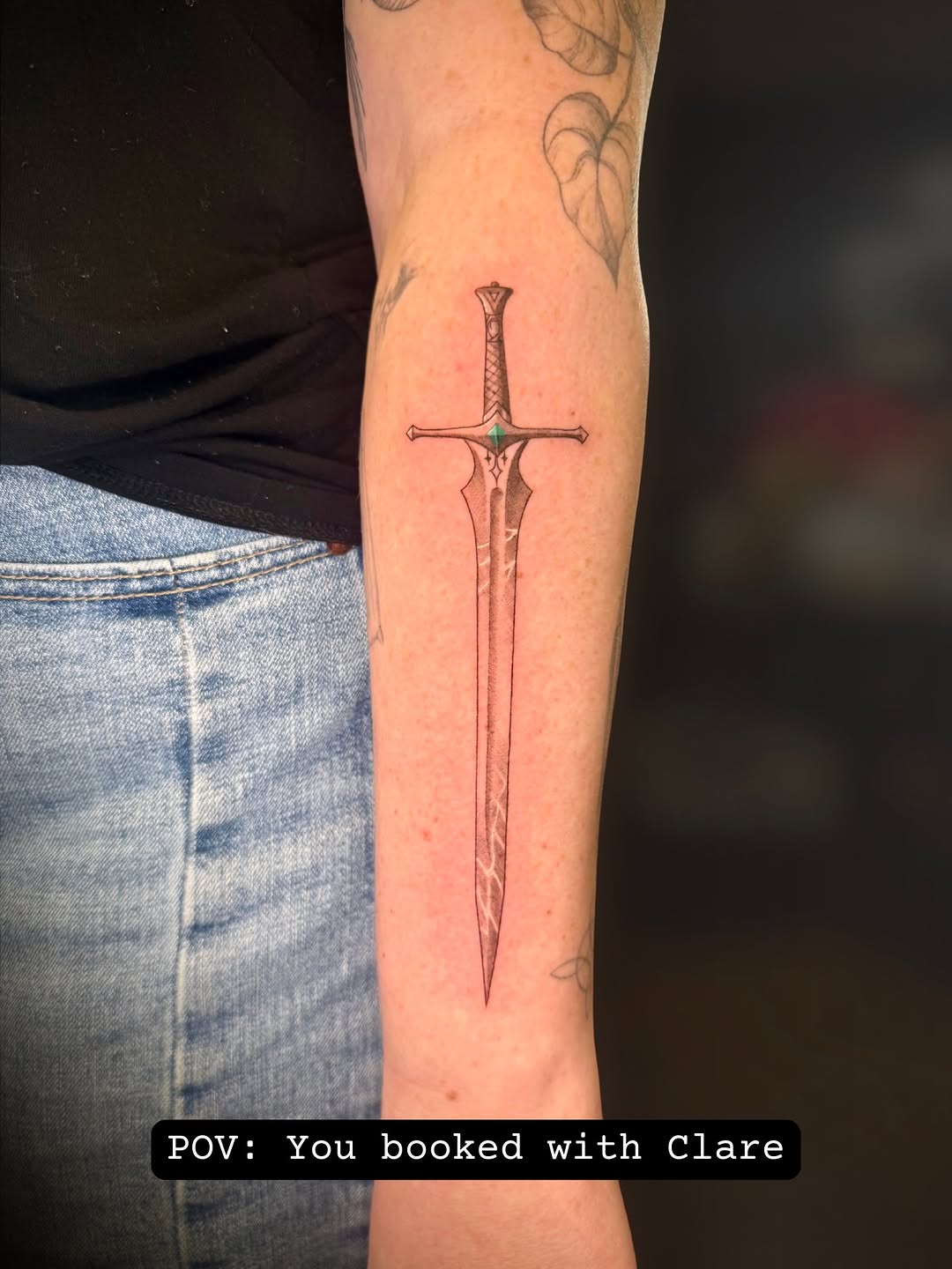 Tattoo by @honeyclare.ink — fine_line, black_and_grey