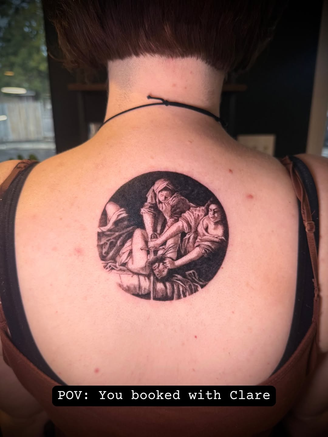 Tattoo by @honeyclare.ink — realism, black_and_grey