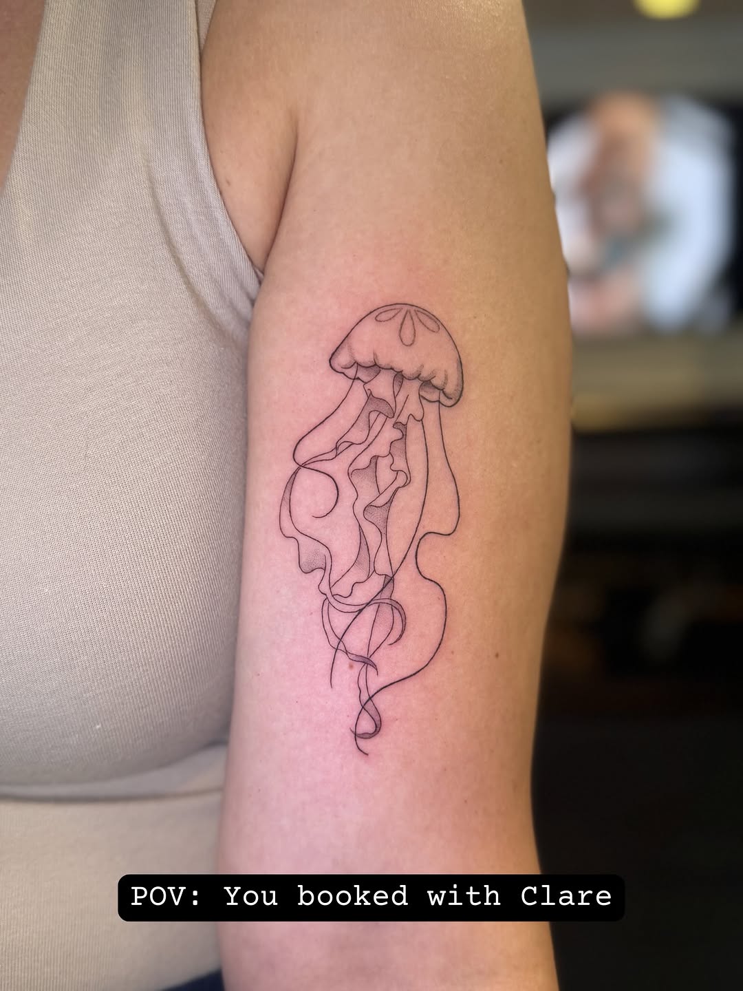 Tattoo by @honeyclare.ink — fine_line