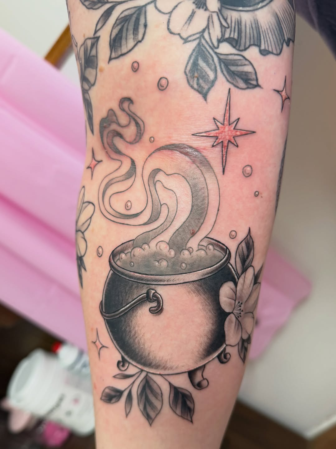 Tattoo by @kennacat_tattoos — illustrative, black_and_grey