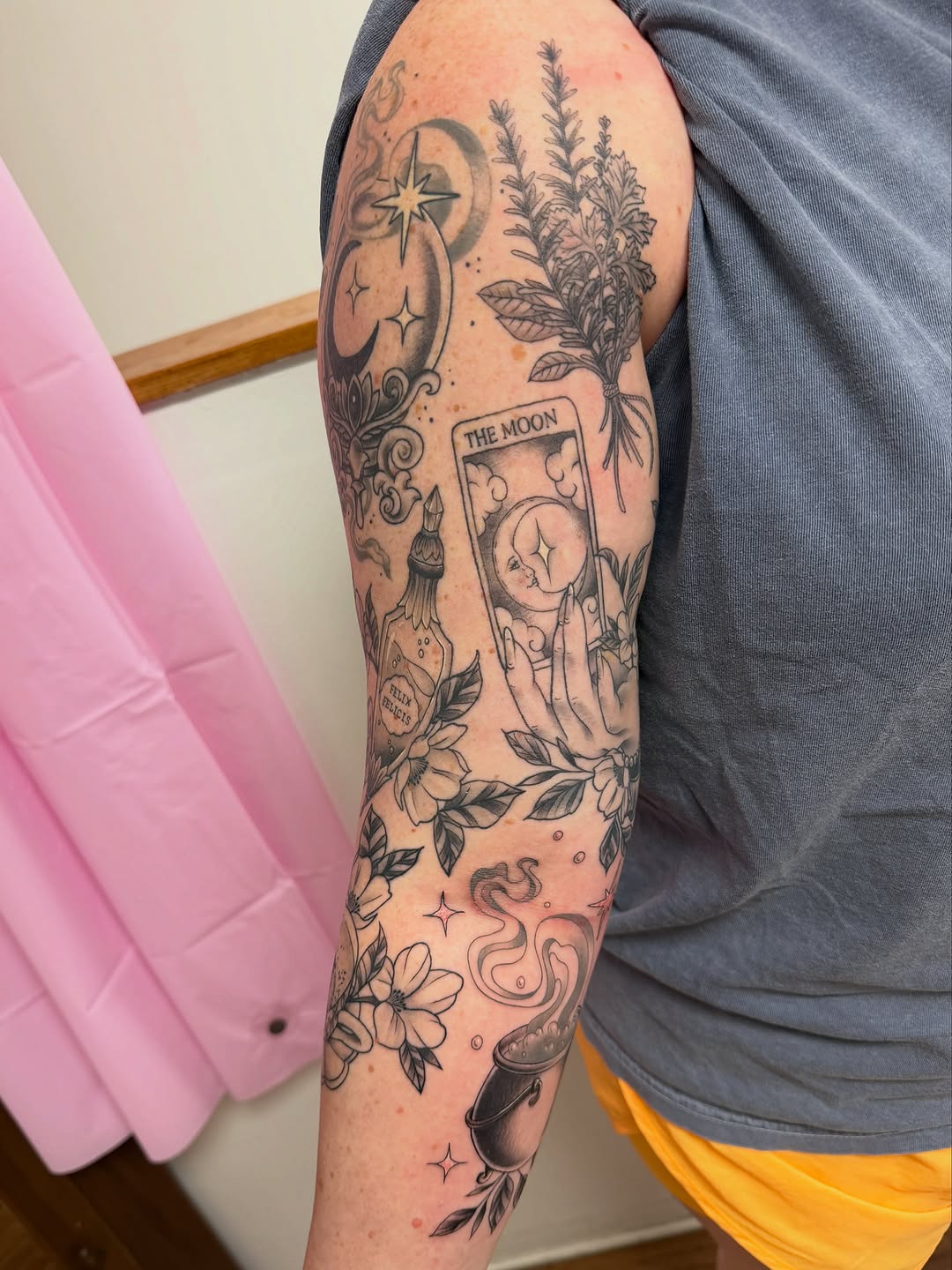 Tattoo by @kennacat_tattoos — illustrative, black_and_grey