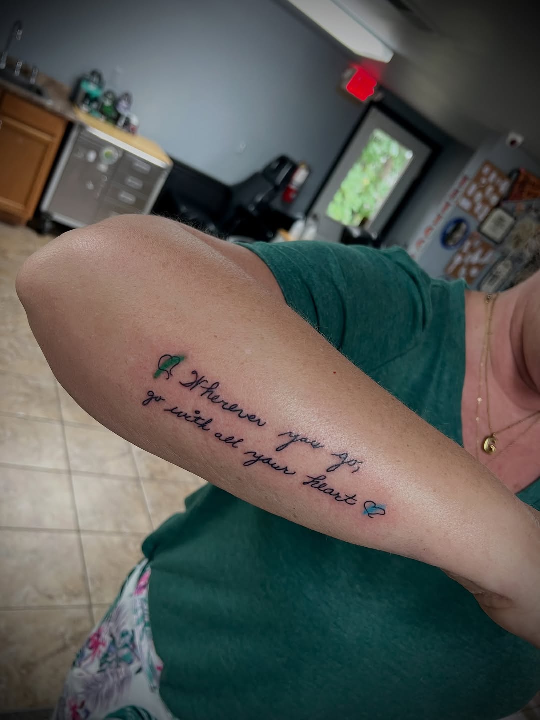 Tattoo by @austinhilltattoos — lettering_script, fine_line