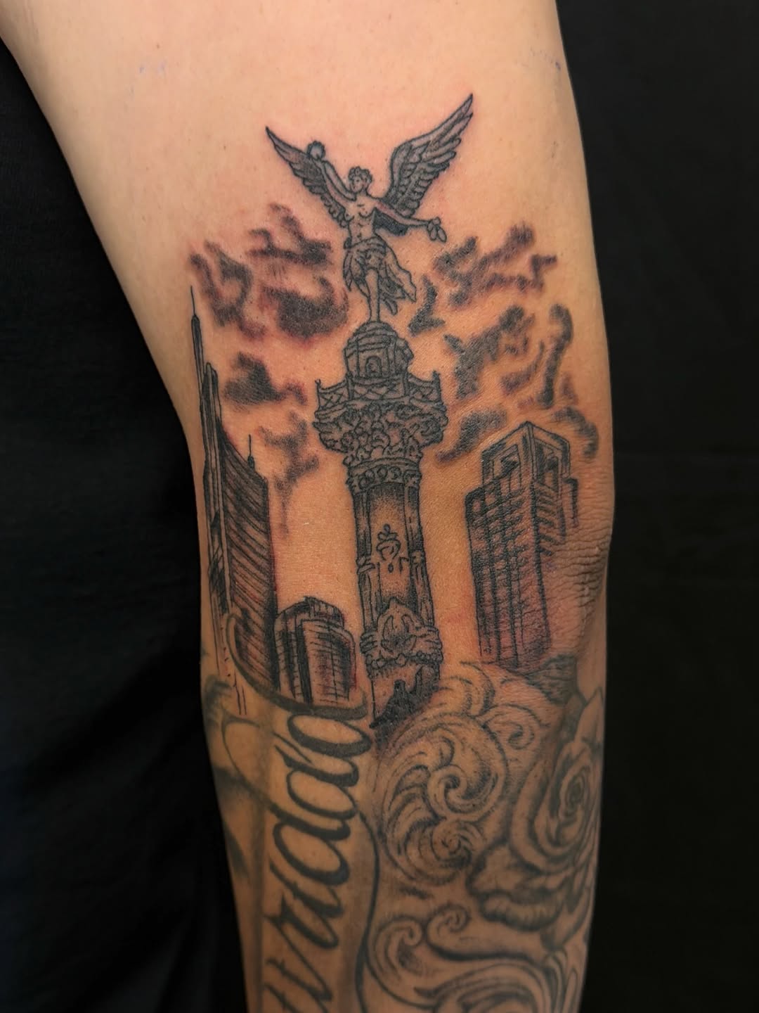 Tattoo by @corteztattoozz — black_and_grey