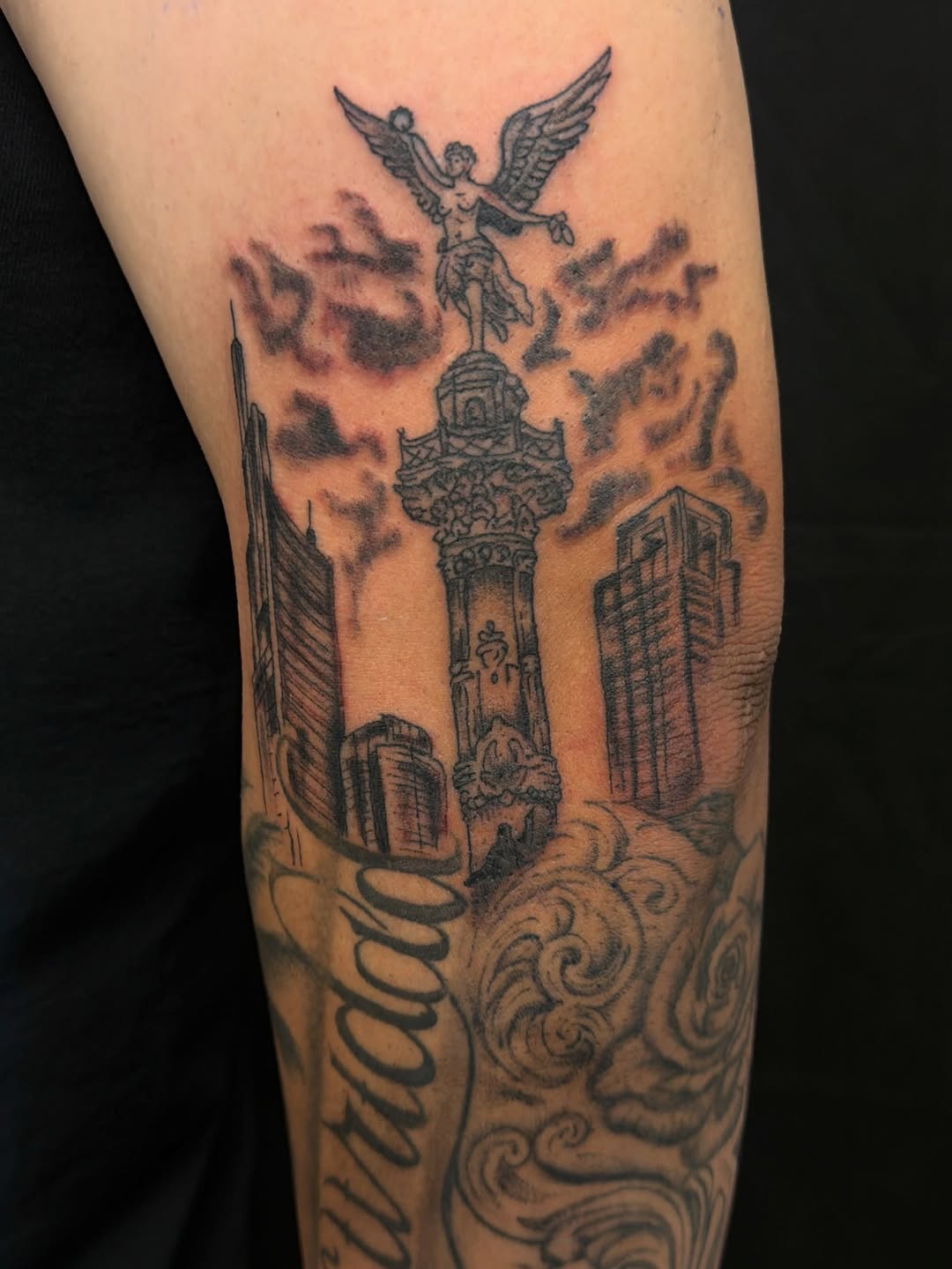 Tattoo by @corteztattoozz — black_and_grey
