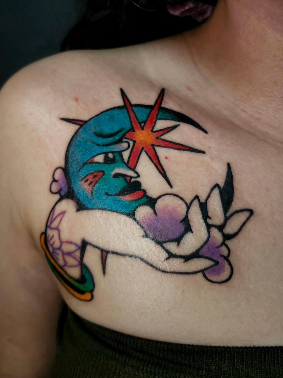 Tattoo by @sweaty.puff — american_traditional, illustrative