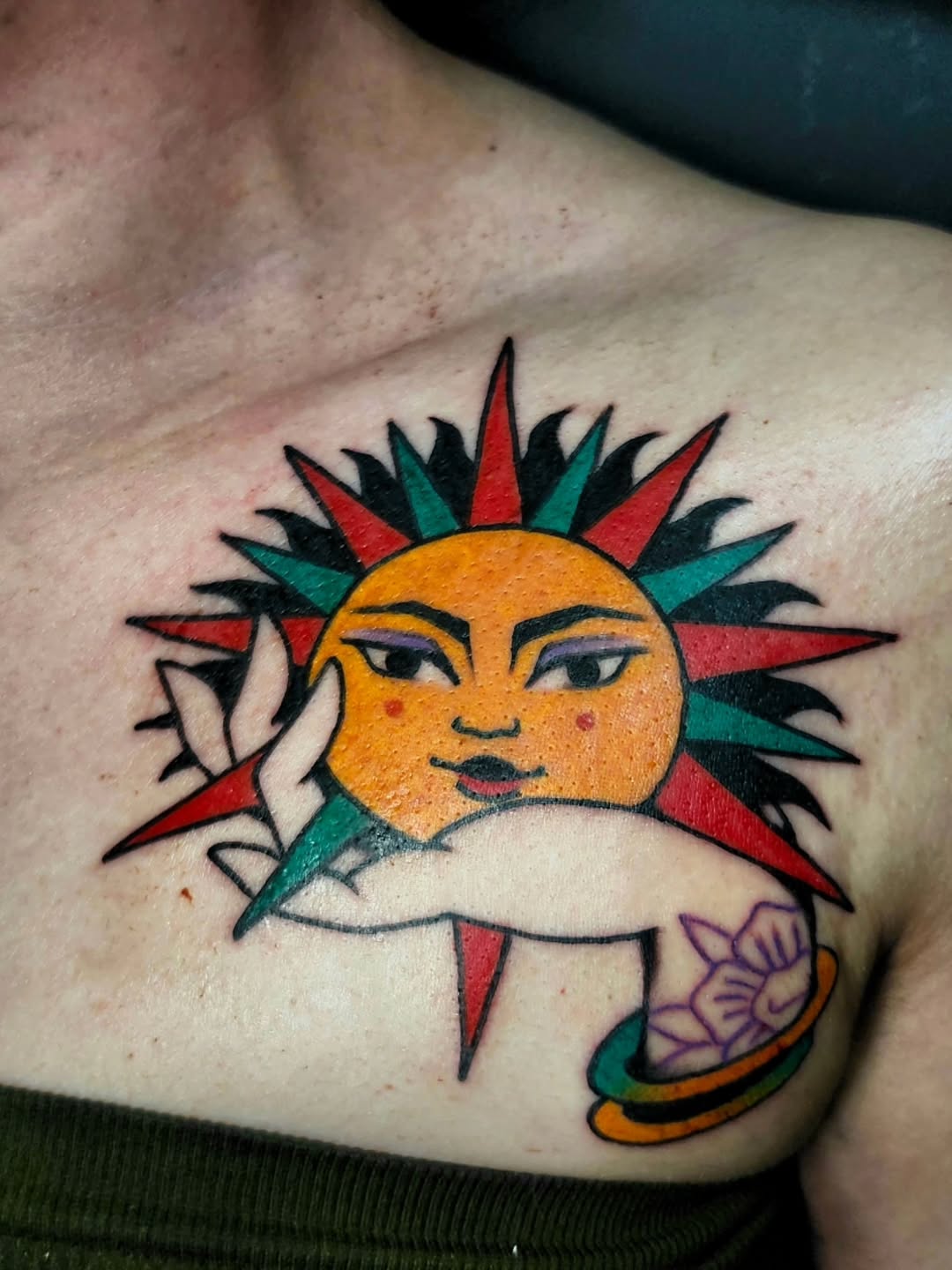 Tattoo by @sweaty.puff — american_traditional, illustrative