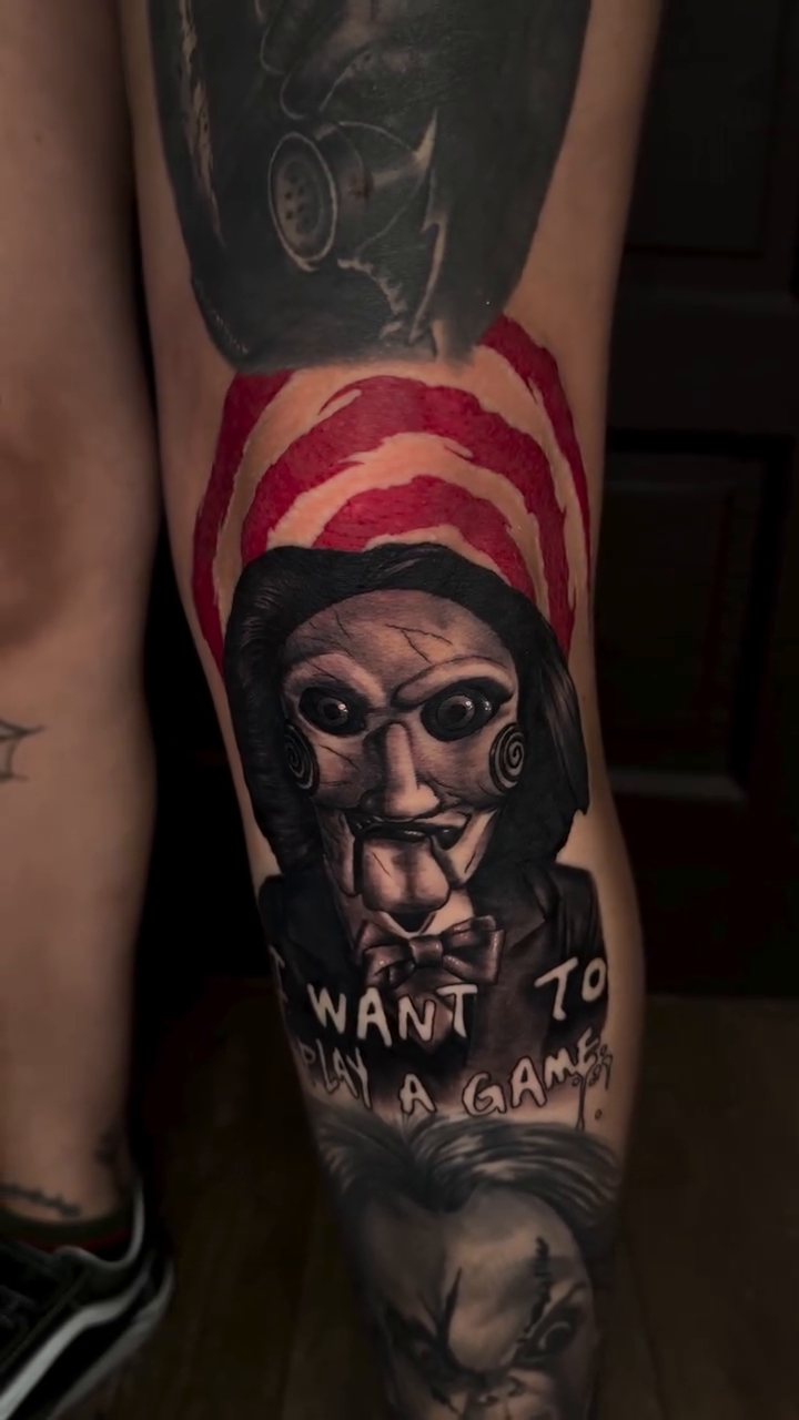 Tattoo by @tats.by.morb โ realism, black_and_grey