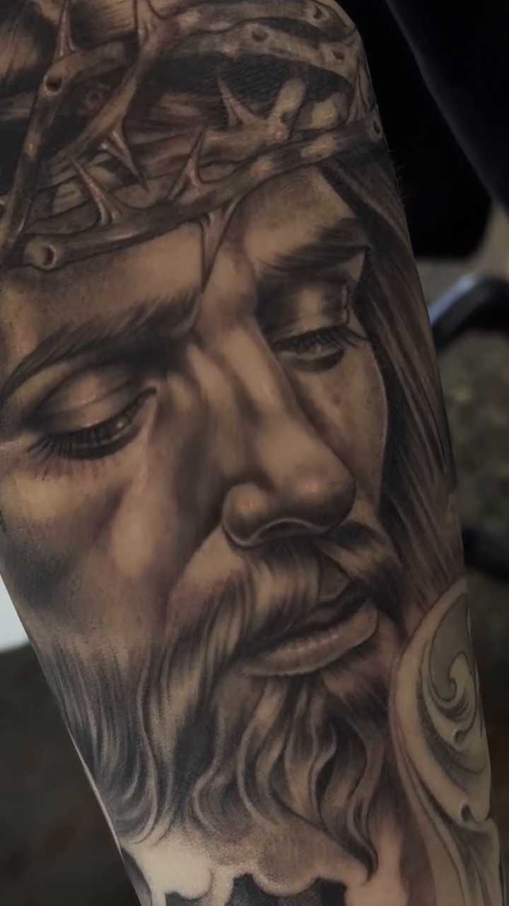 Tattoo by @ragingmaddie — realism, black_and_grey