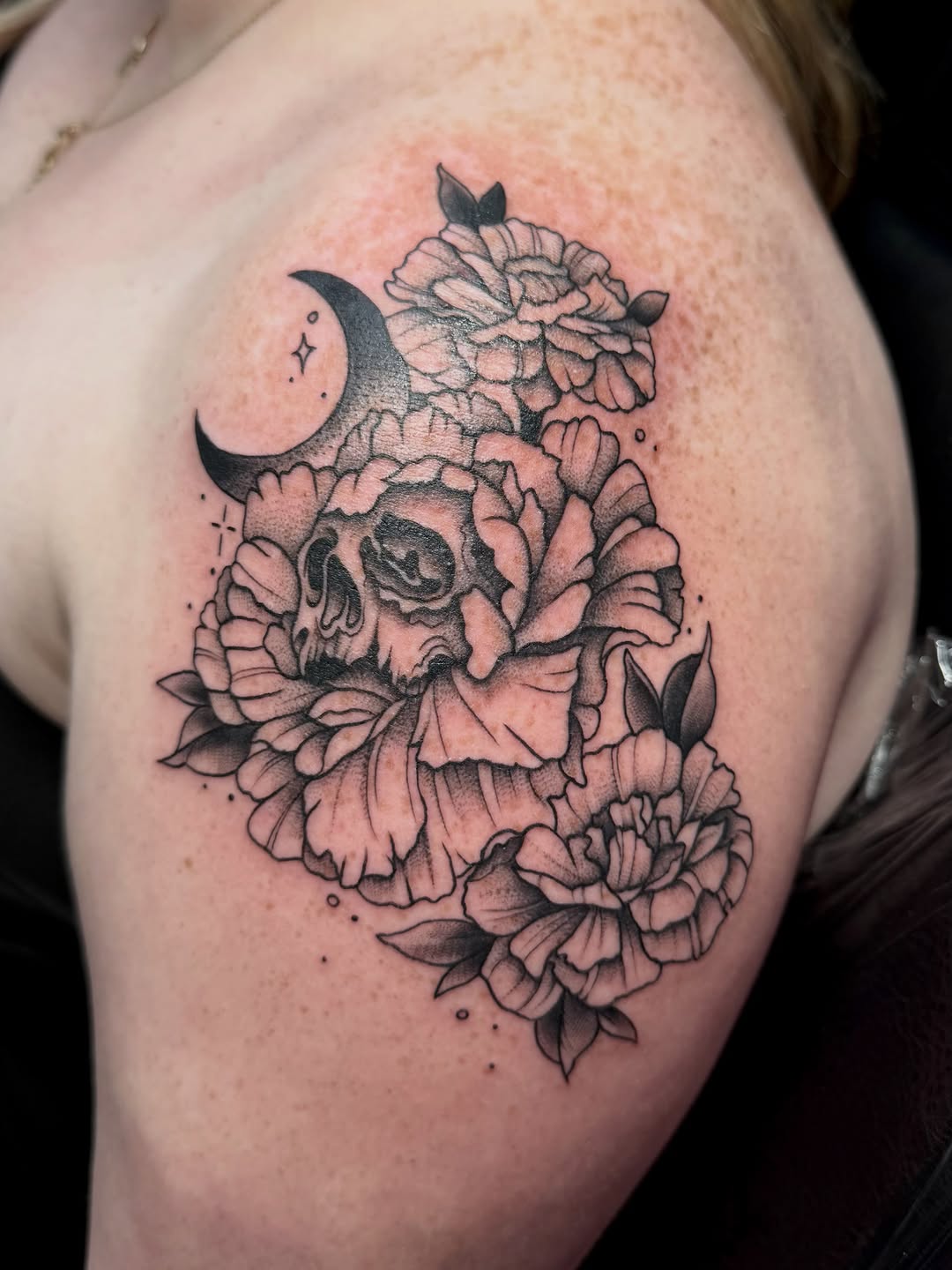 Tattoo by @kaliirisart — black_and_grey, realism