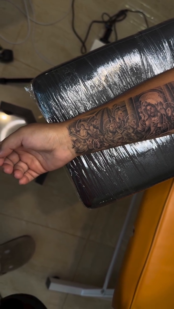 Tattoo by @roottats — black_and_grey, realism