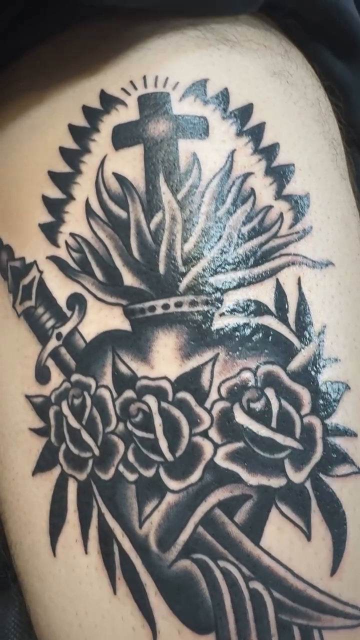 Tattoo by @ro530 — american_traditional, black_and_grey