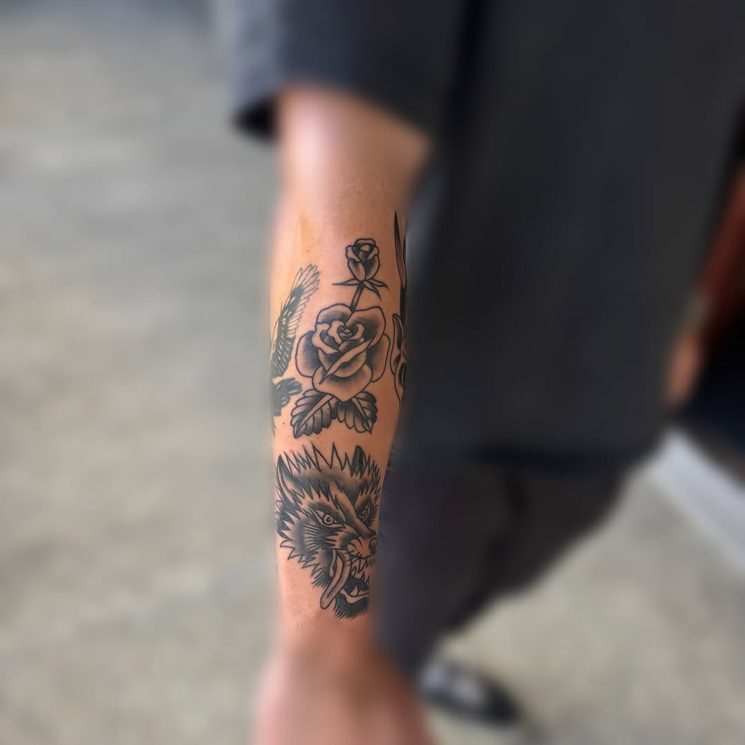 Tattoo by @josselynraetattoo — american_traditional, black_and_grey