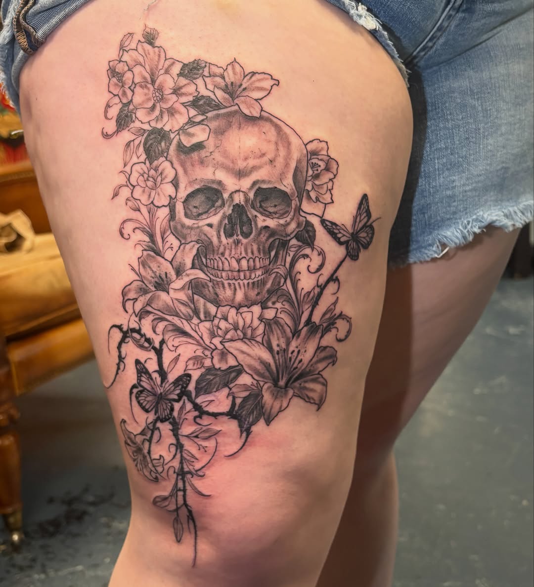 Tattoo by @zackloscar — black_and_grey, realism