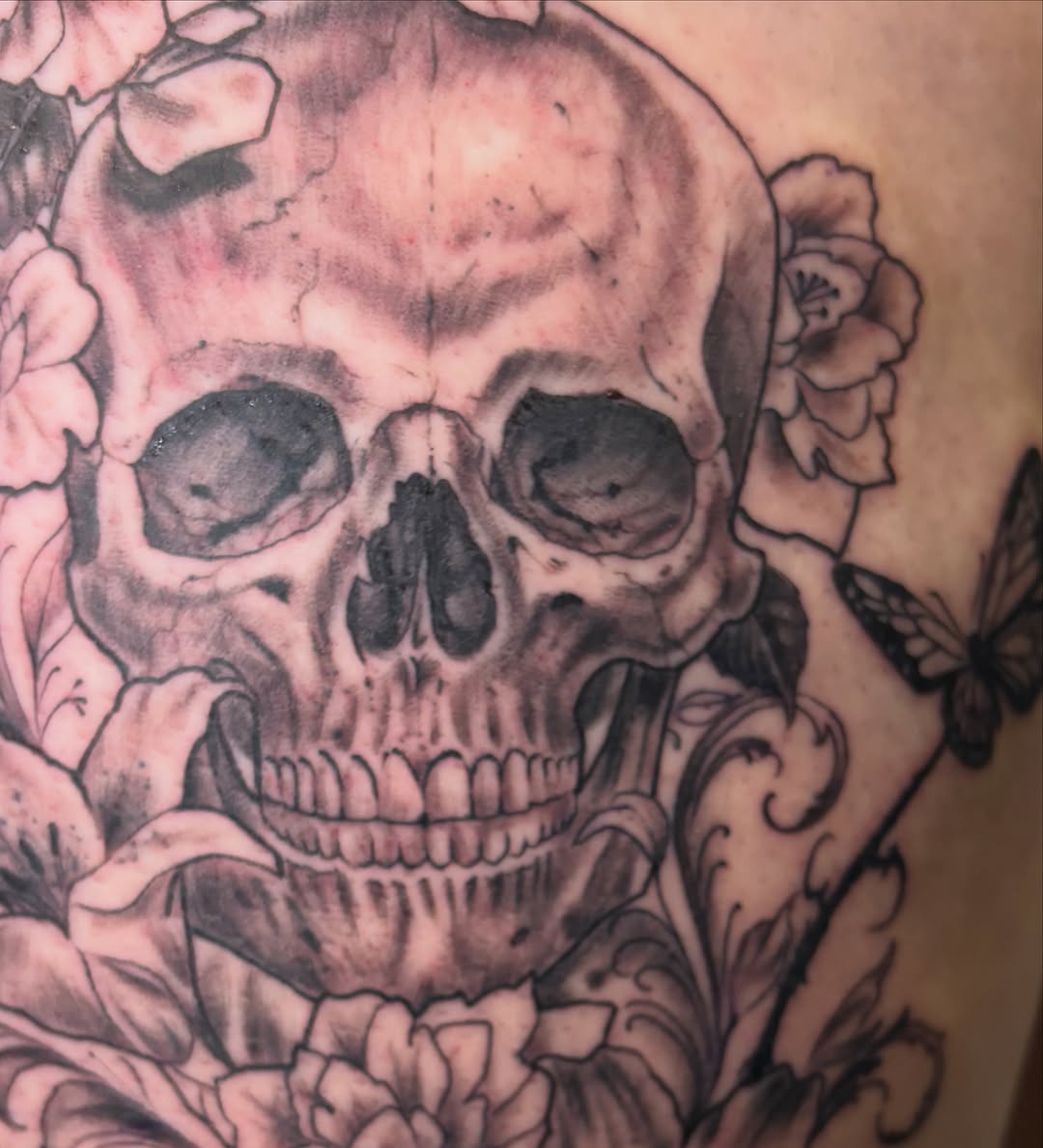 Tattoo by @zackloscar — black_and_grey, realism