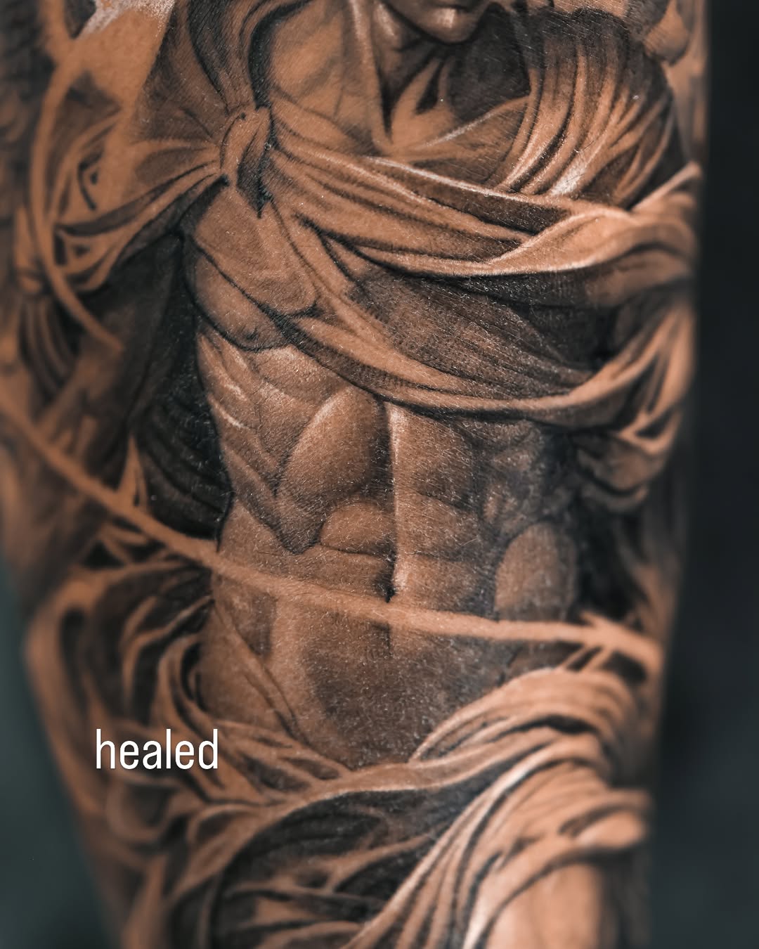 Tattoo by @tattooist_reset — realism, black_and_grey