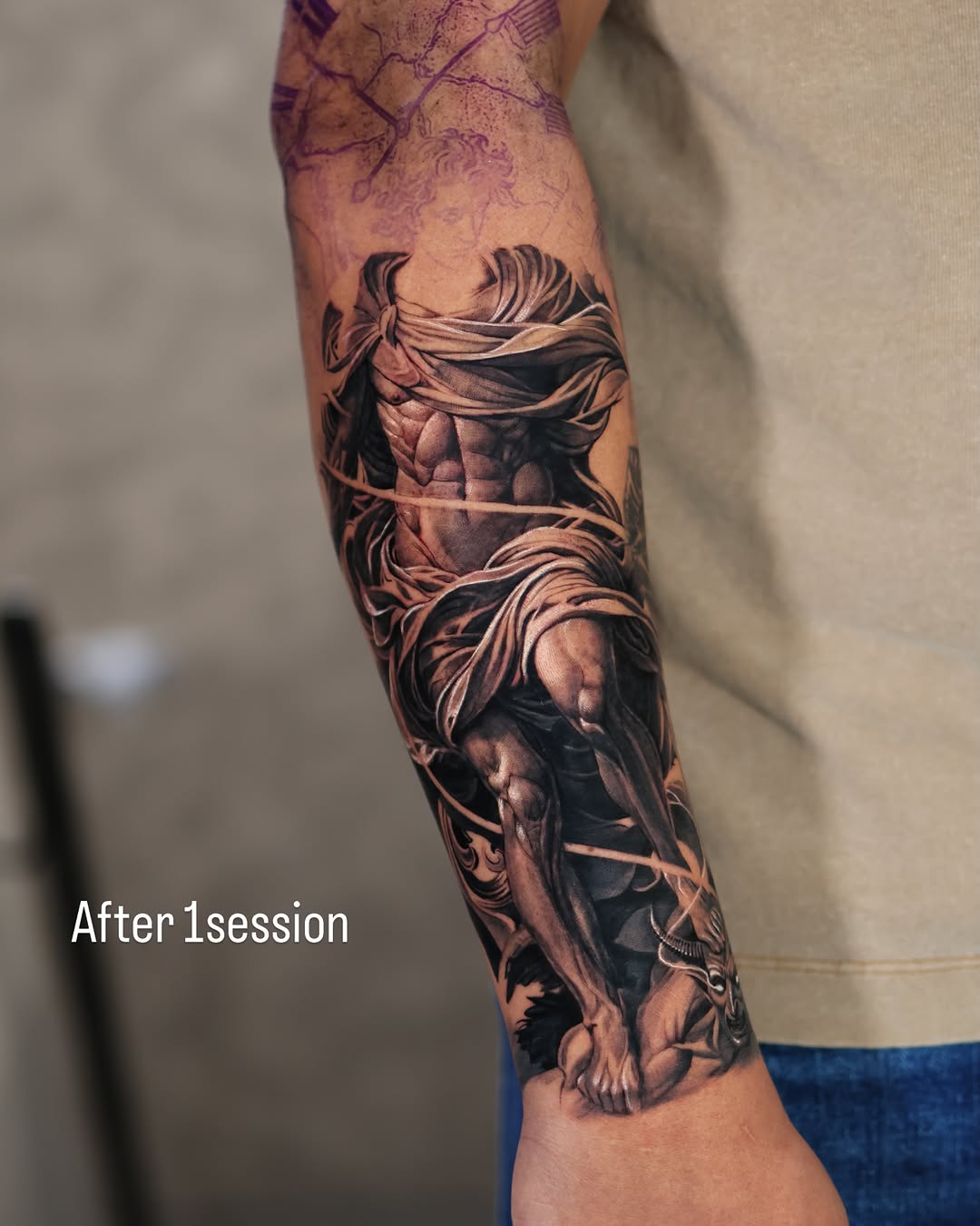 Tattoo by @tattooist_reset — realism, black_and_grey