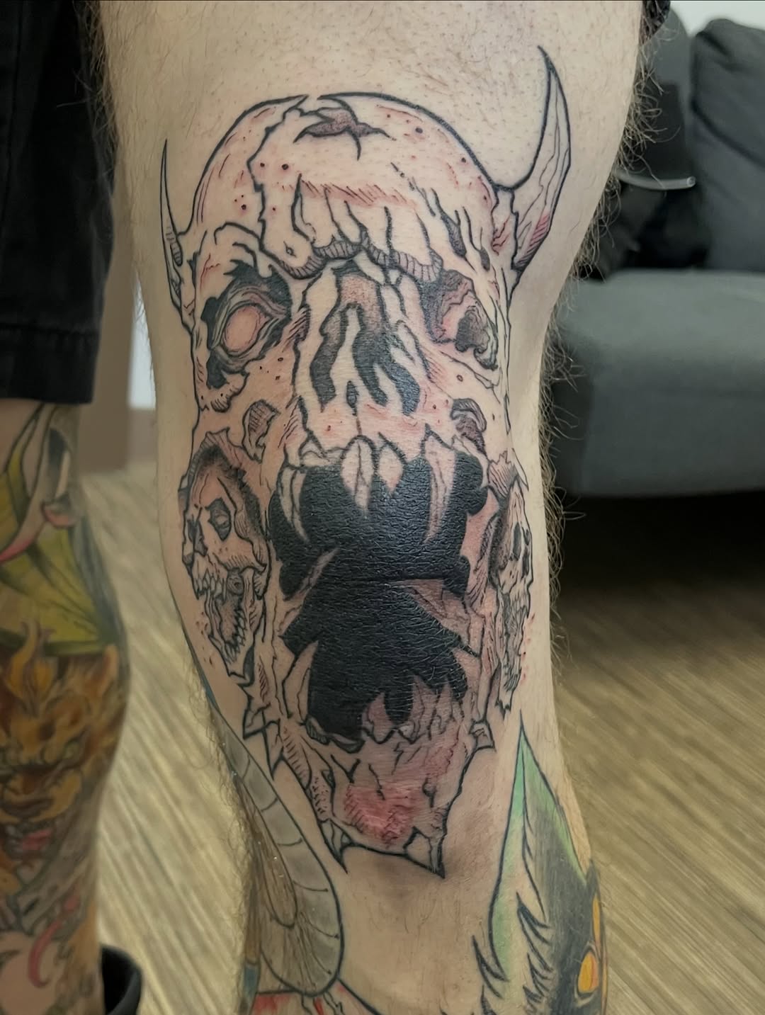 Tattoo by @laceybtattoos β dark_realism, blackwork