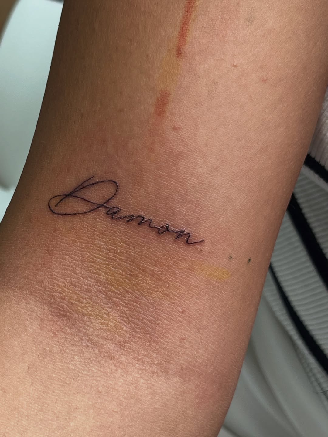 Tattoo by @cash_monii_tattoos — lettering_script, fine_line