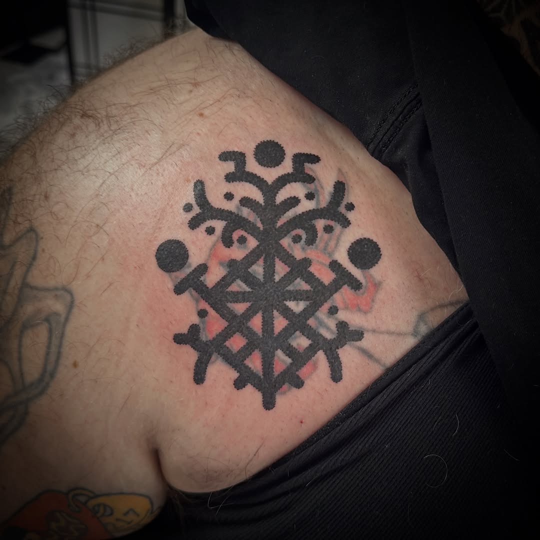 Tattoo by @chadjphillips — blackwork, geometric