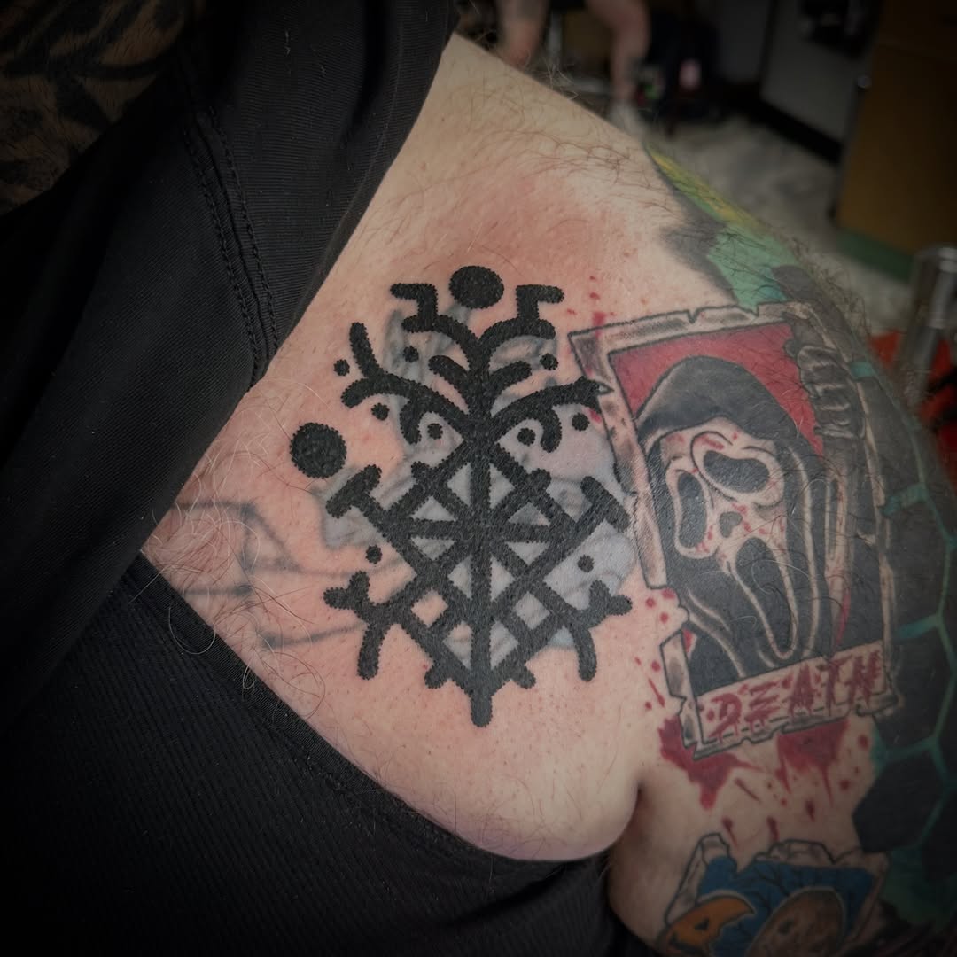 Tattoo by @chadjphillips — blackwork, geometric