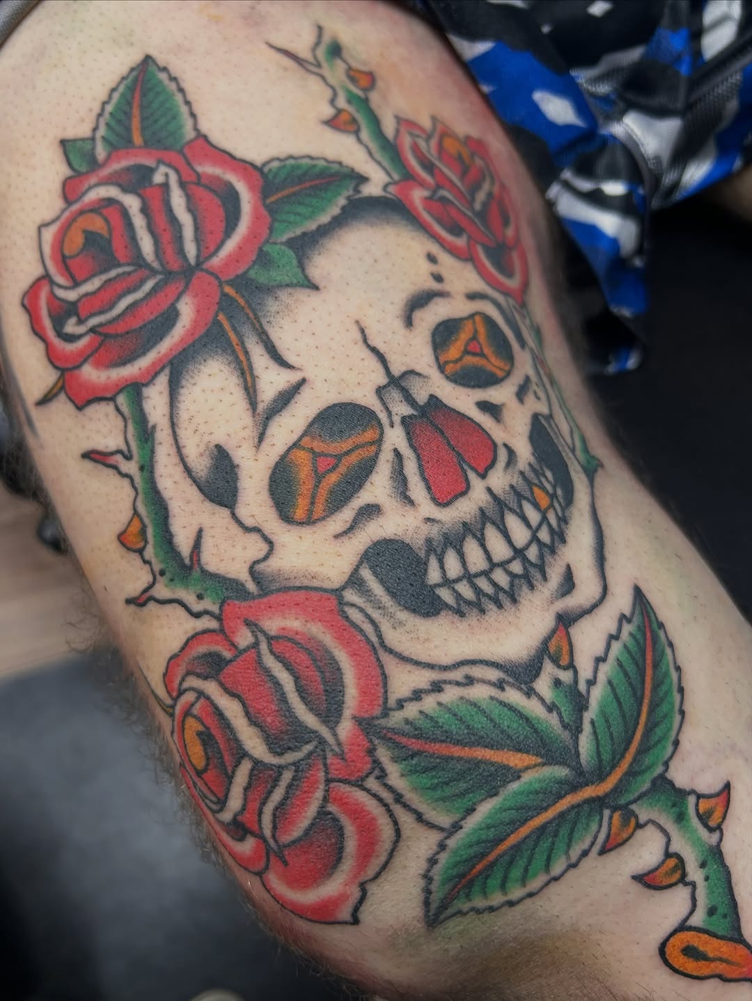 Tattoo by @paintingtattoos — american_traditional, illustrative