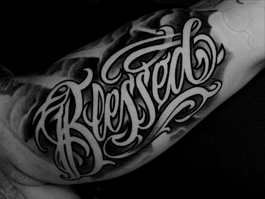 Tattoo by @charles_arizmendy — lettering_script, blackwork