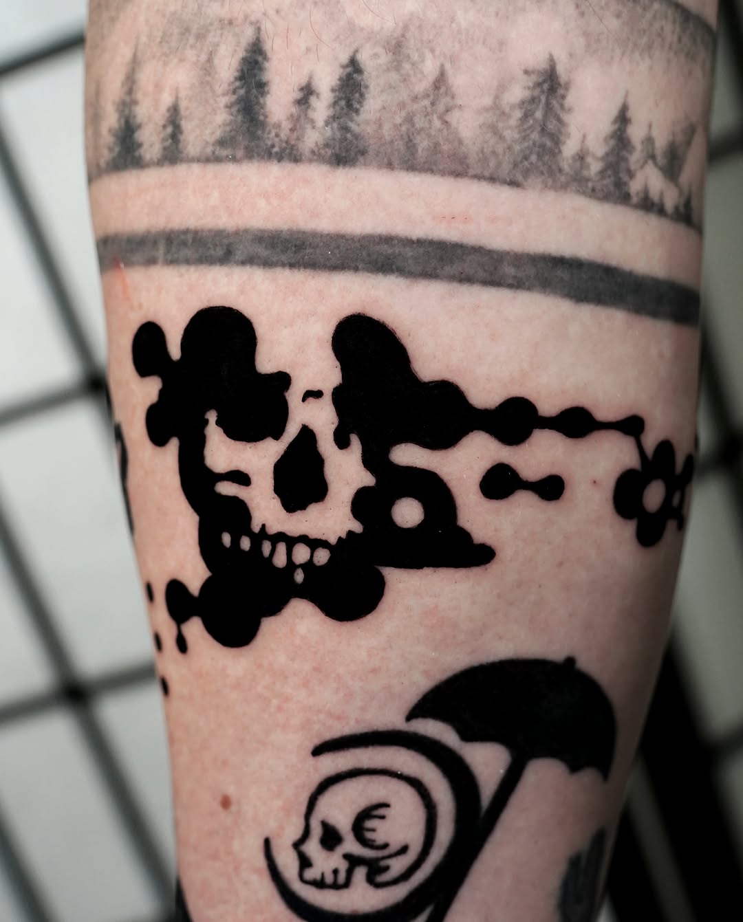 Tattoo by @hunter.haze.tattoos — blackwork