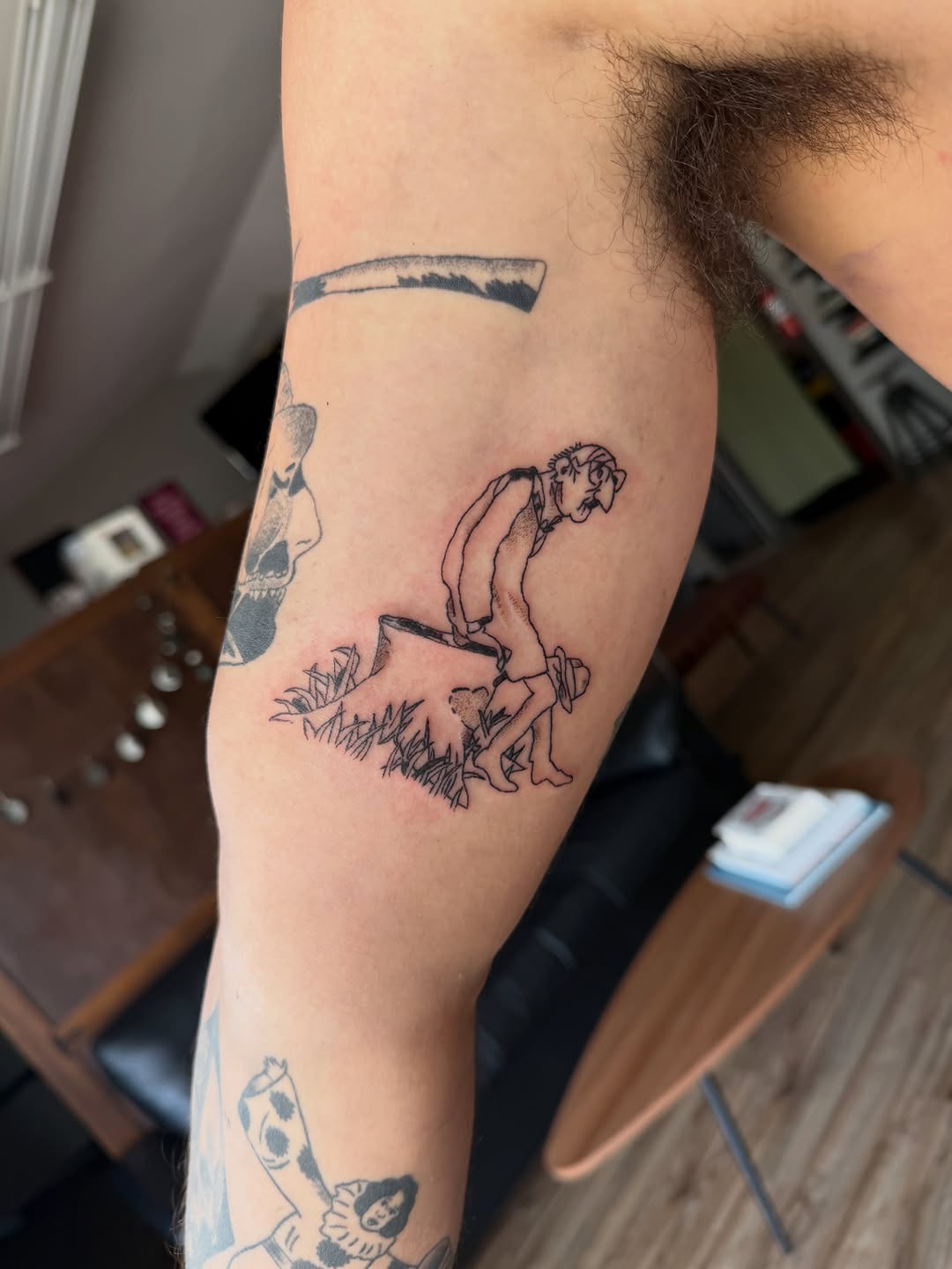 Tattoo by @luckywitchtattoo — black_and_grey