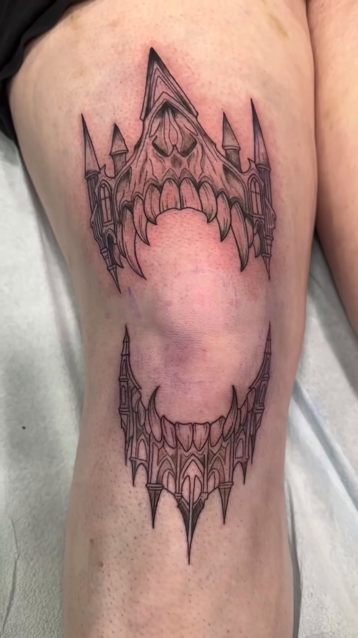 Tattoo by @mikala_tattoos — blackwork, illustrative