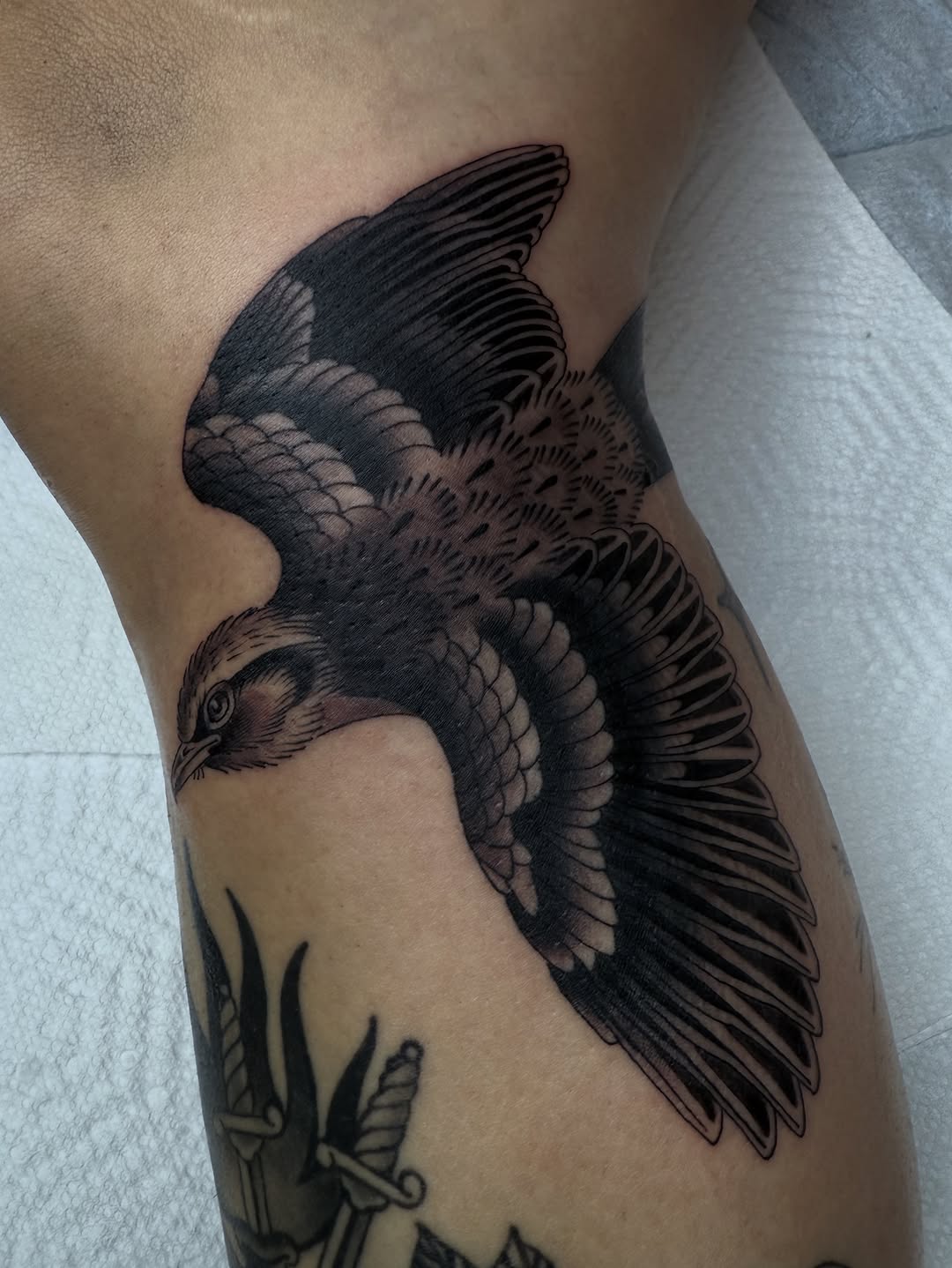 Tattoo by @____katie.gray โ american_traditional, black_and_grey