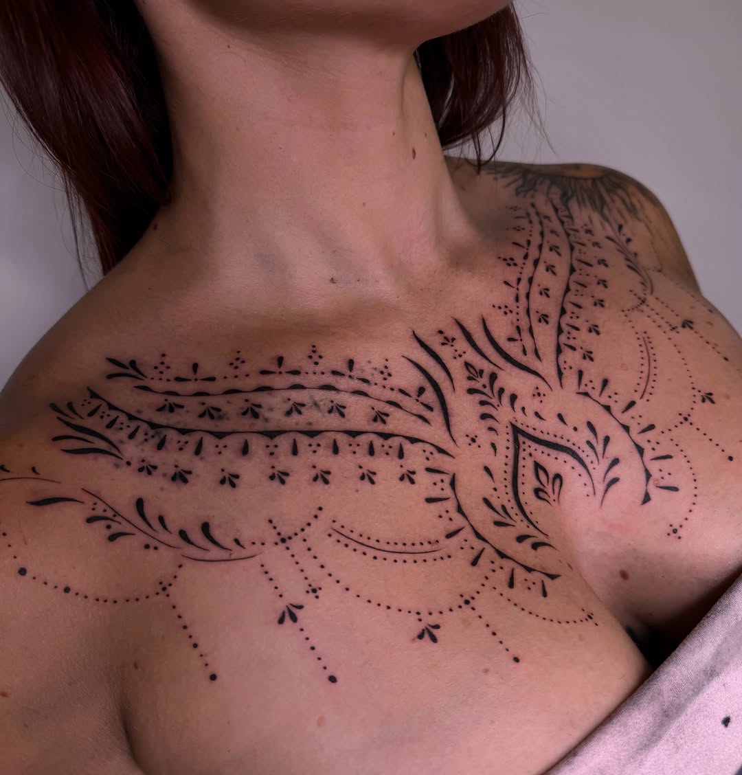 Tattoo by @melissaa_lotuss — ornamental, dotwork