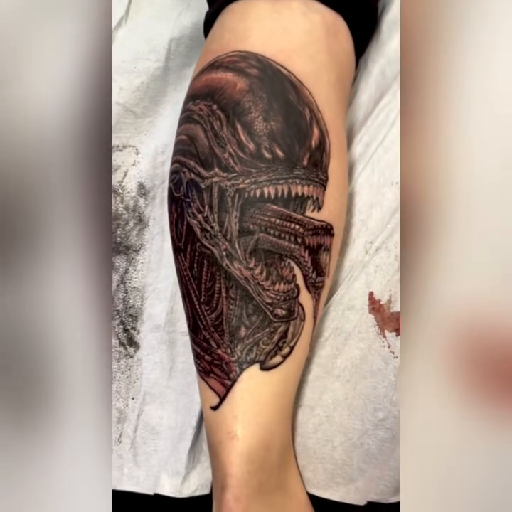 Tattoo by @famous77 — dark_realism, black_and_grey