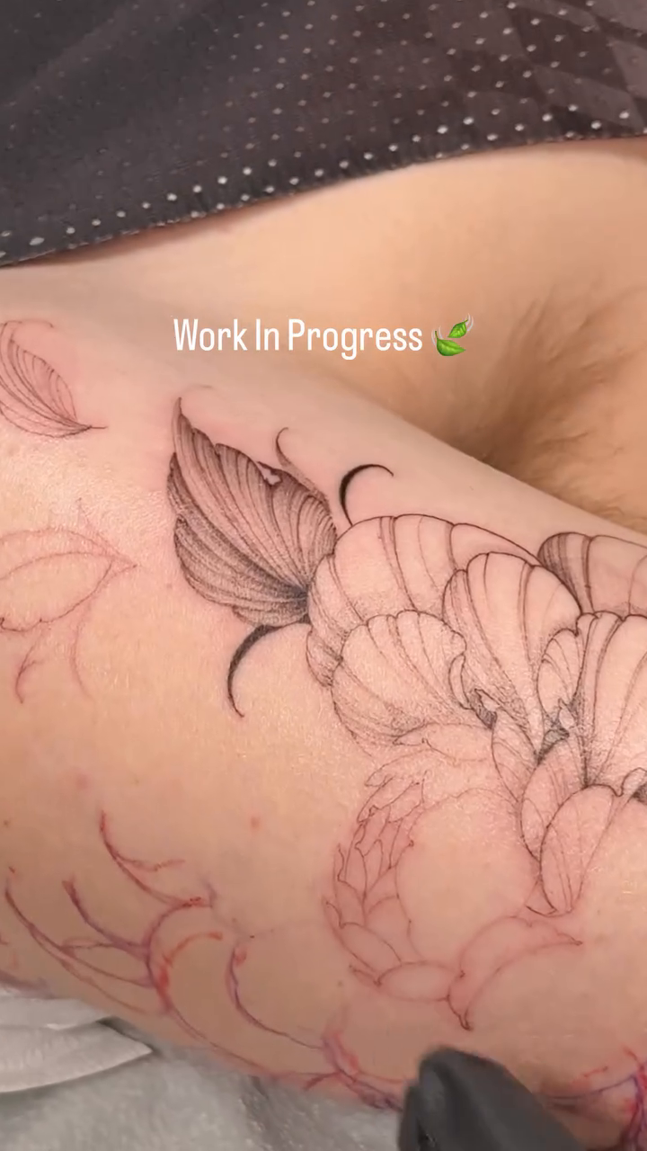 Tattoo by @madisonbloom.ink — japanese_irezumi, black_and_grey