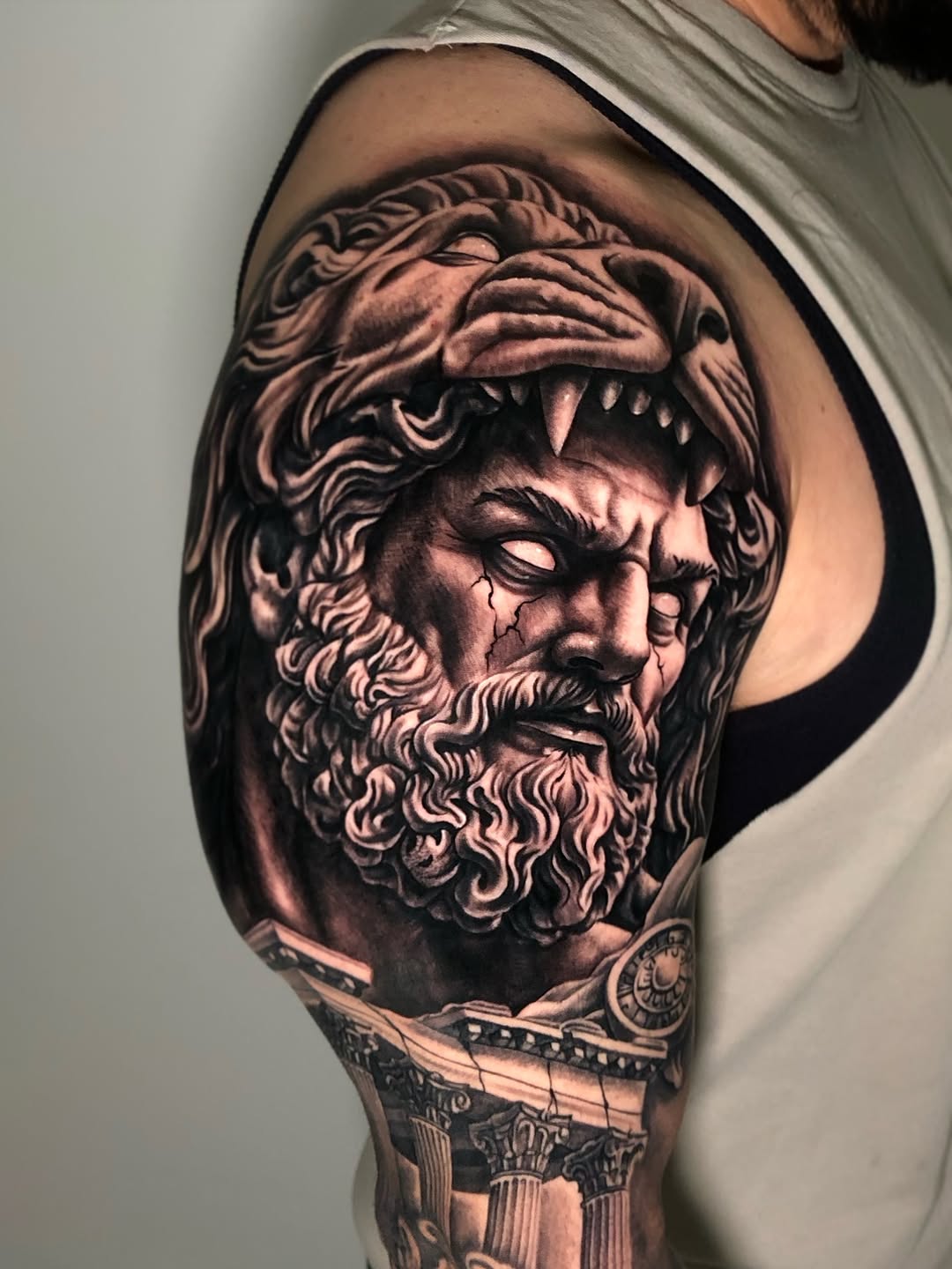 Tattoo by @dboy_87 โ realism, black_and_grey