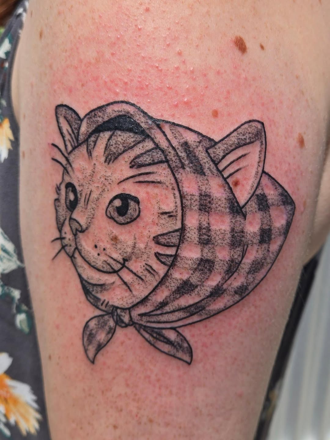 Tattoo by @cfrink.ink — black_and_grey, dotwork